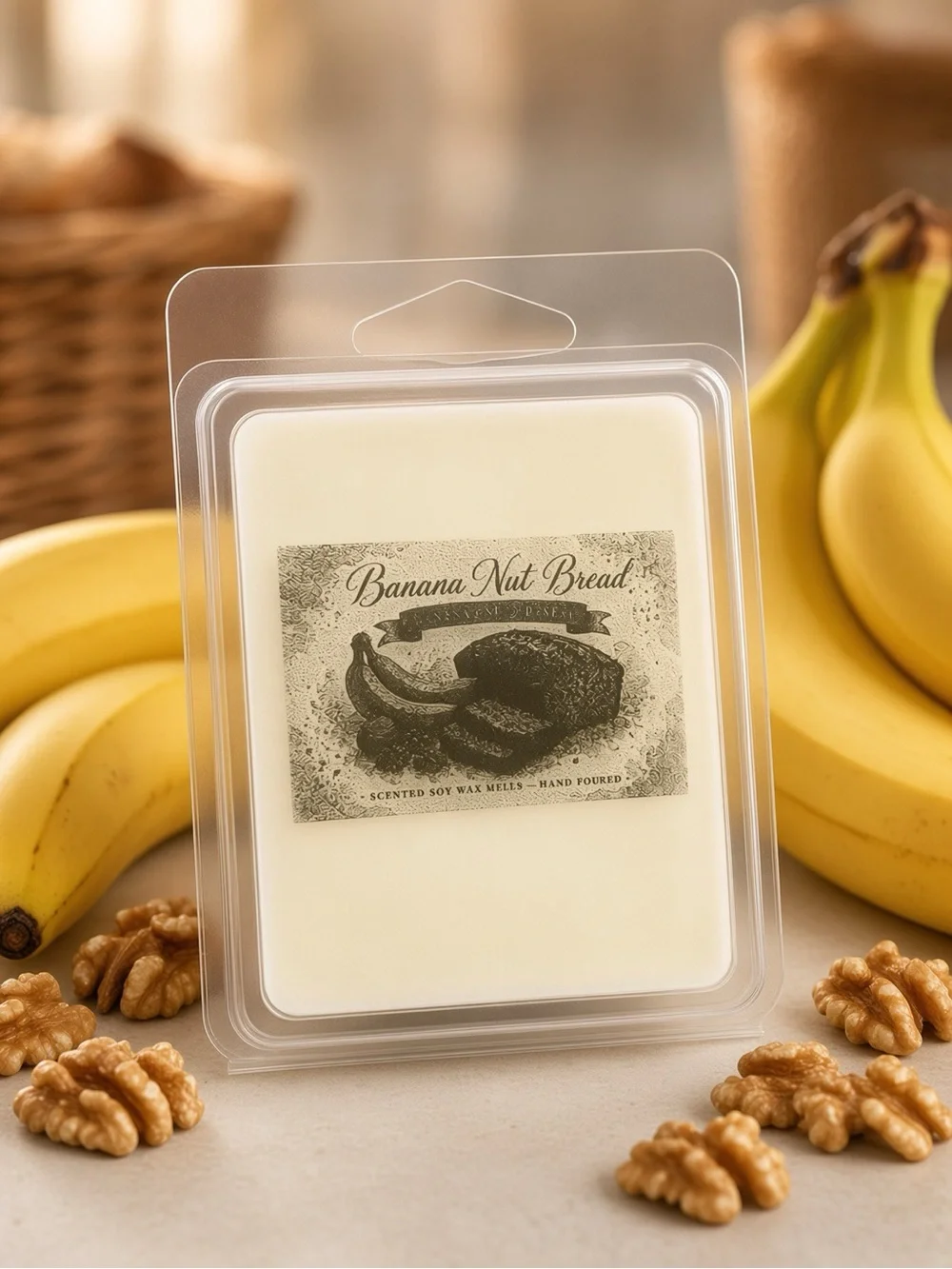Banana Nut Bread Soy Wax Melts | Hand Poured Bakery Scent